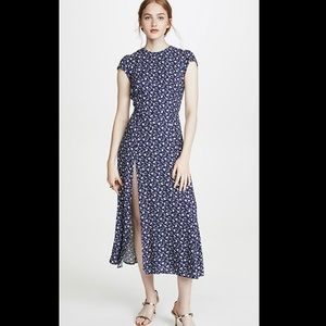 Reformation Gavin Dress Monterey Blue Floral